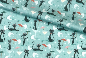 cocktail umbrella cats ♦ cool 50s kitsch (#106489) © bamo