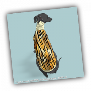 Illustration: Kleiner Windhund im Rolli