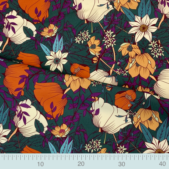 Botanical Pattern with poppies… © BlueLela | Halbleinen (69 cm * 99 cm
