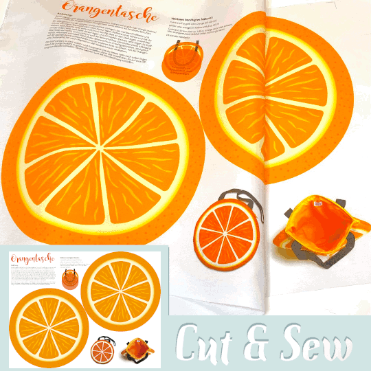 Cut & Sew Orangentasche © SaNe-Stuecke | Fat Quarter, Halbleinen